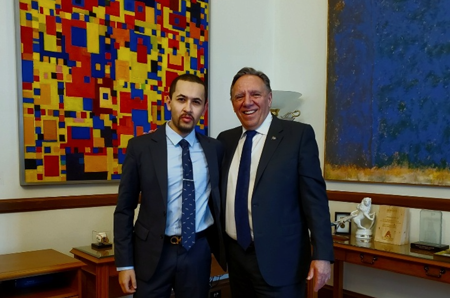 Karim Lahnin at a political event